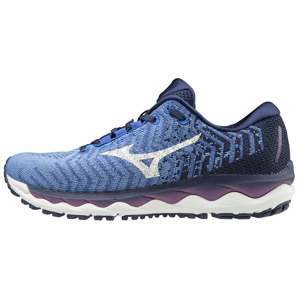 Sapatilhas Running Mizuno WAVE SKY WAVEKNIT 3 - Mulher - Azuis/Roxo - QOHGP3647